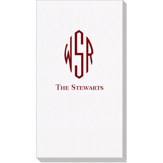 Grosgrain White Caspari Guest Towels